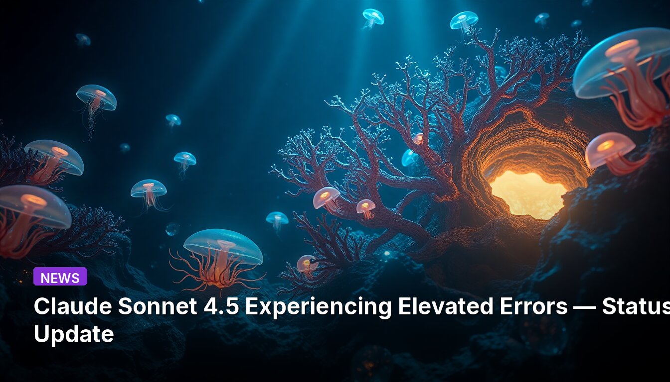 Claude Sonnet 4.5 Experiencing Elevated Errors — Status Update