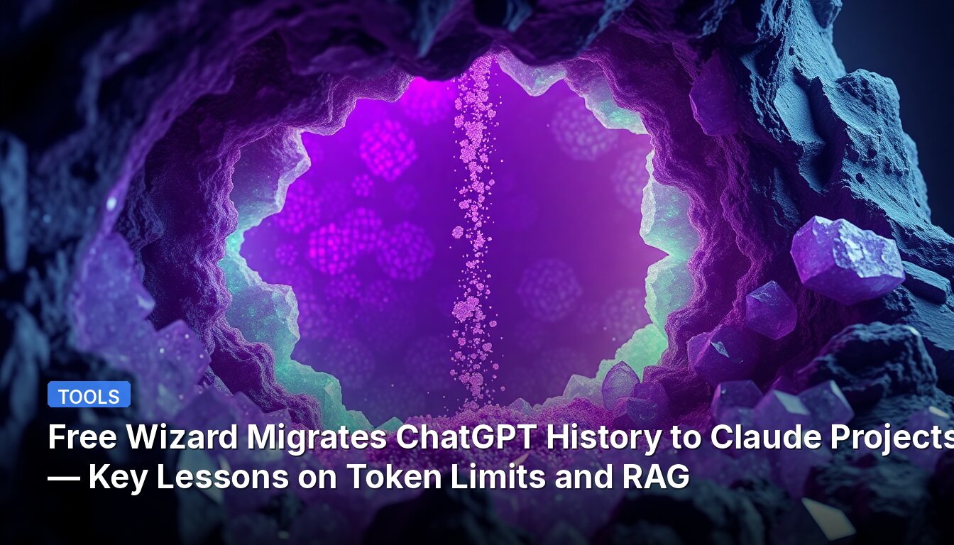 Free Wizard Migrates ChatGPT History to Claude Projects — Key Lessons on Token Limits and RAG