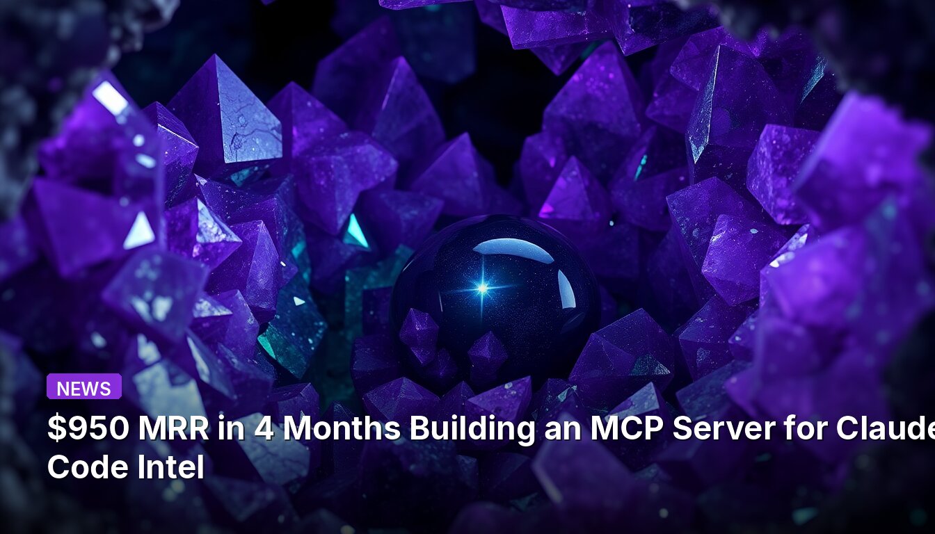 $950 MRR in 4 Months Building an MCP Server for Claude Code Intel