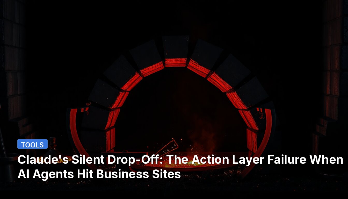 Claude's Silent Drop-Off: The Action Layer Failure When AI Agents Hit Business Sites