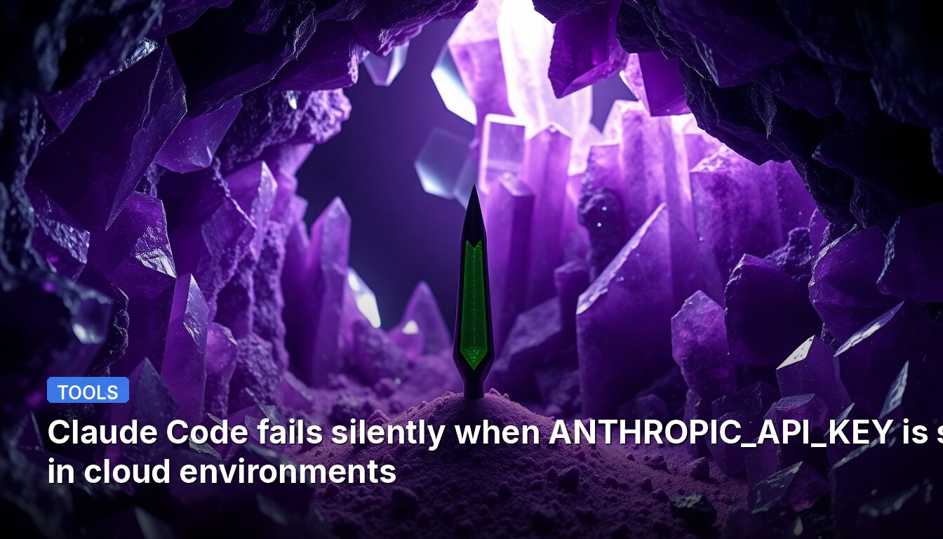 Claude Code fails silently when ANTHROPIC_API_KEY is set in cloud environments