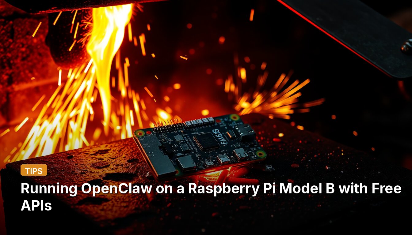 Running OpenClaw on a Raspberry Pi Model B with Free APIs