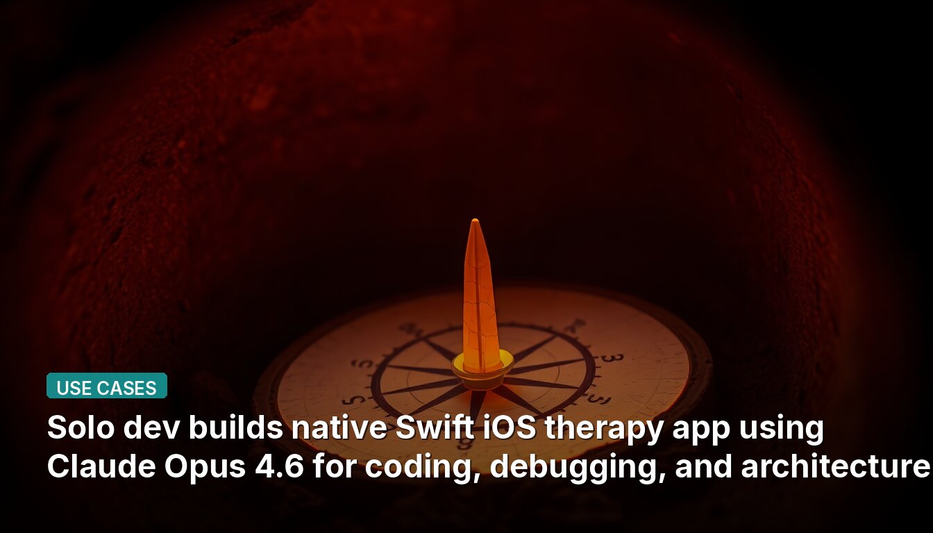 Solo dev builds native Swift iOS therapy app using Claude Opus 4.6 for coding, debugging, and architecture