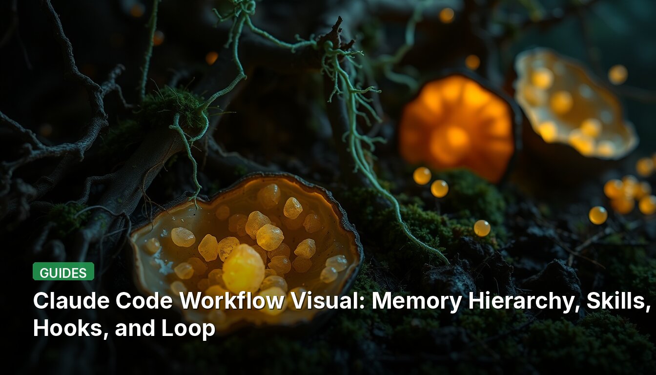 Claude Code Workflow Visual: Memory Hierarchy, Skills, Hooks, and Loop