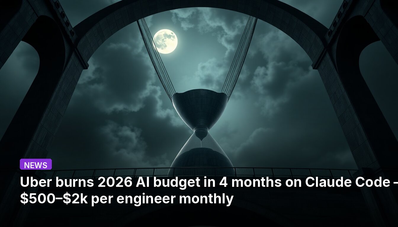Uber burns 2026 AI budget in 4 months on Claude Code — $500–$2k per engineer monthly