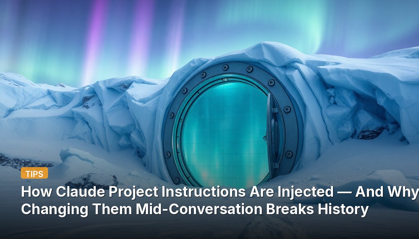 How Claude Project Instructions Are Injected — And Why Changing Them Mid-Conversation Breaks History