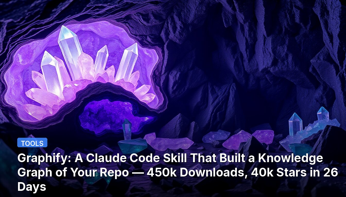Graphify: A Claude Code Skill That Built a Knowledge Graph of Your Repo — 450k Downloads, 40k Stars in 26 Days