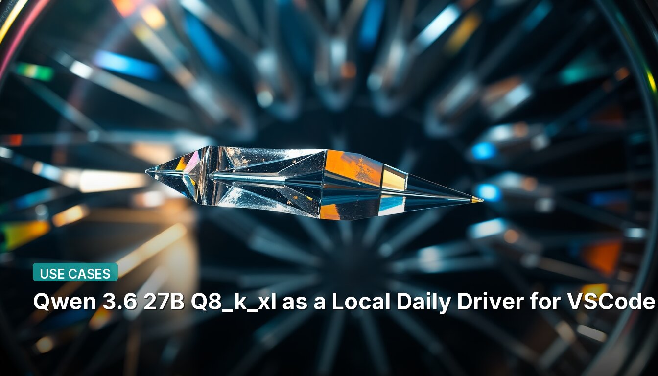 Qwen 3.6 27B Q8_k_xl as a Local Daily Driver for VSCode