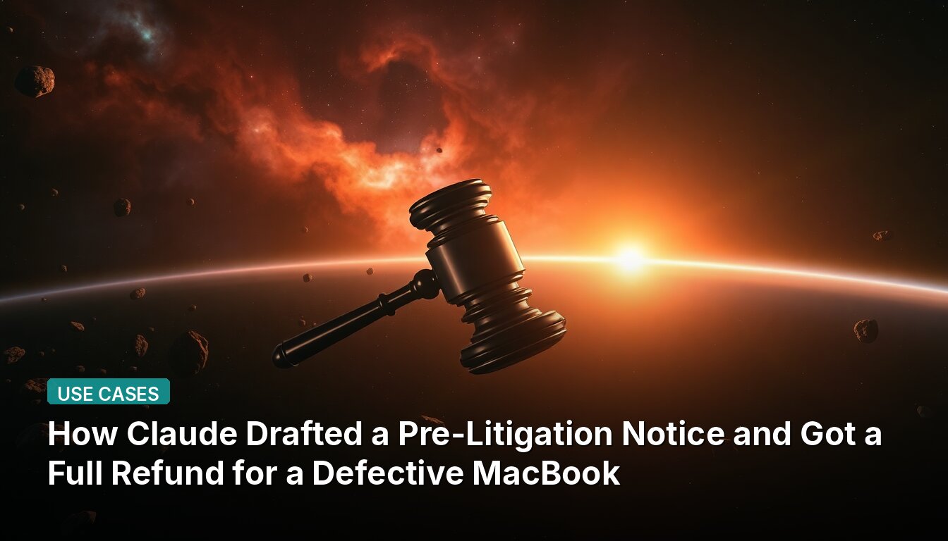How Claude Drafted a Pre-Litigation Notice and Got a Full Refund for a Defective MacBook