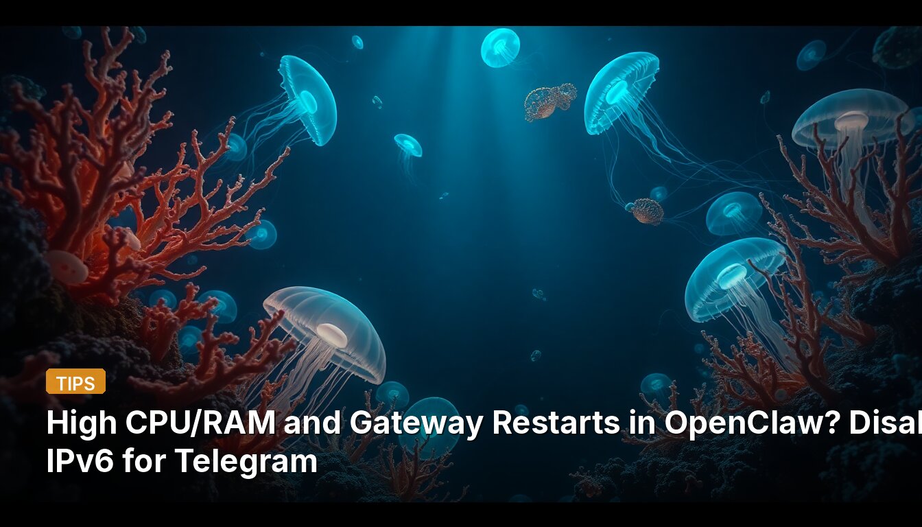 High CPU/RAM and Gateway Restarts in OpenClaw? Disable IPv6 for Telegram