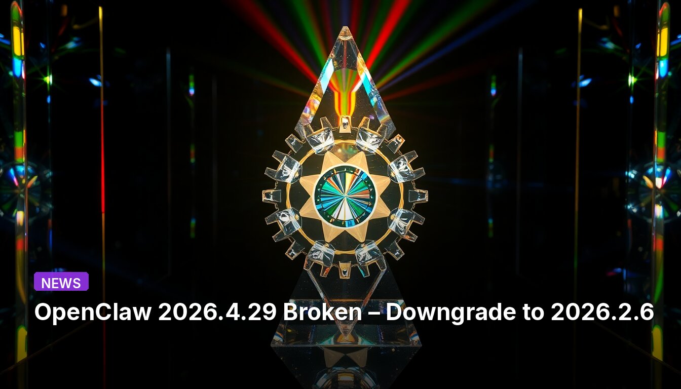 OpenClaw 2026.4.29 Broken – Downgrade to 2026.2.6