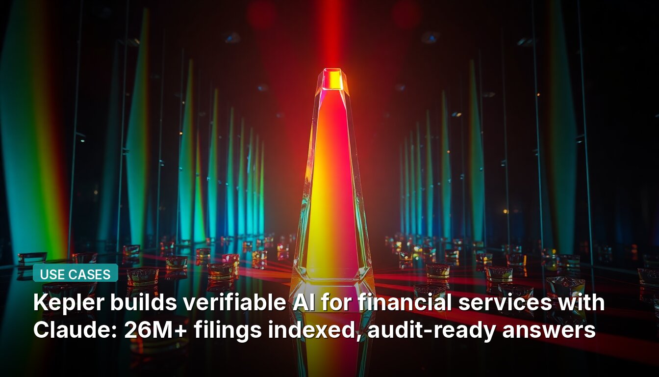 Kepler builds verifiable AI for financial services with Claude: 26M+ filings indexed, audit-ready answers