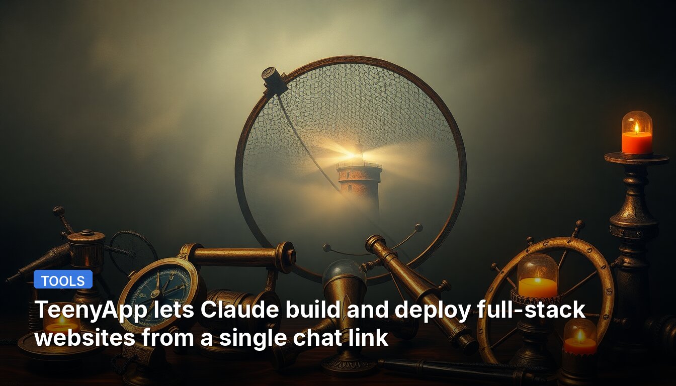 TeenyApp lets Claude build and deploy full-stack websites from a single chat link