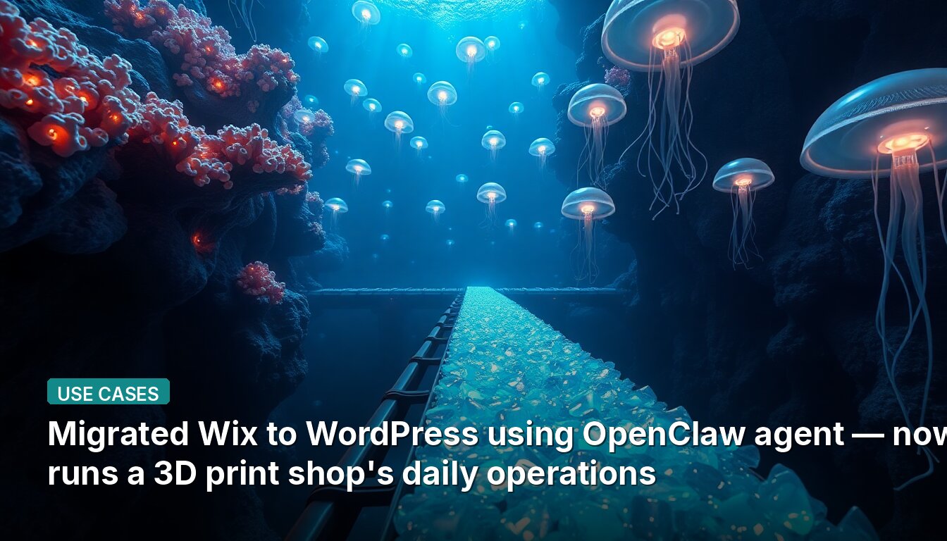 Migrated Wix to WordPress using OpenClaw agent — now runs a 3D print shop's daily operations