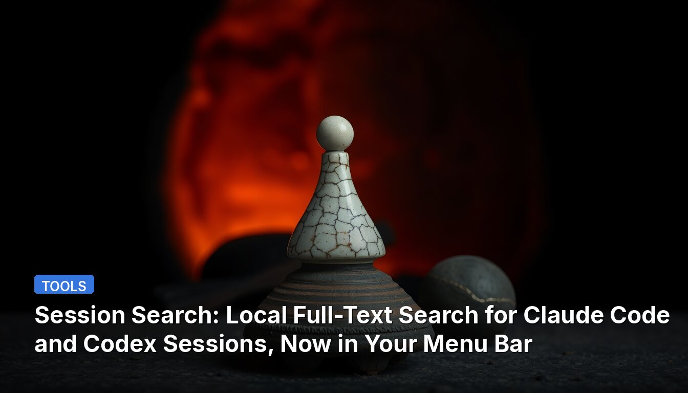 Session Search: Local Full-Text Search for Claude Code and Codex Sessions, Now in Your Menu Bar