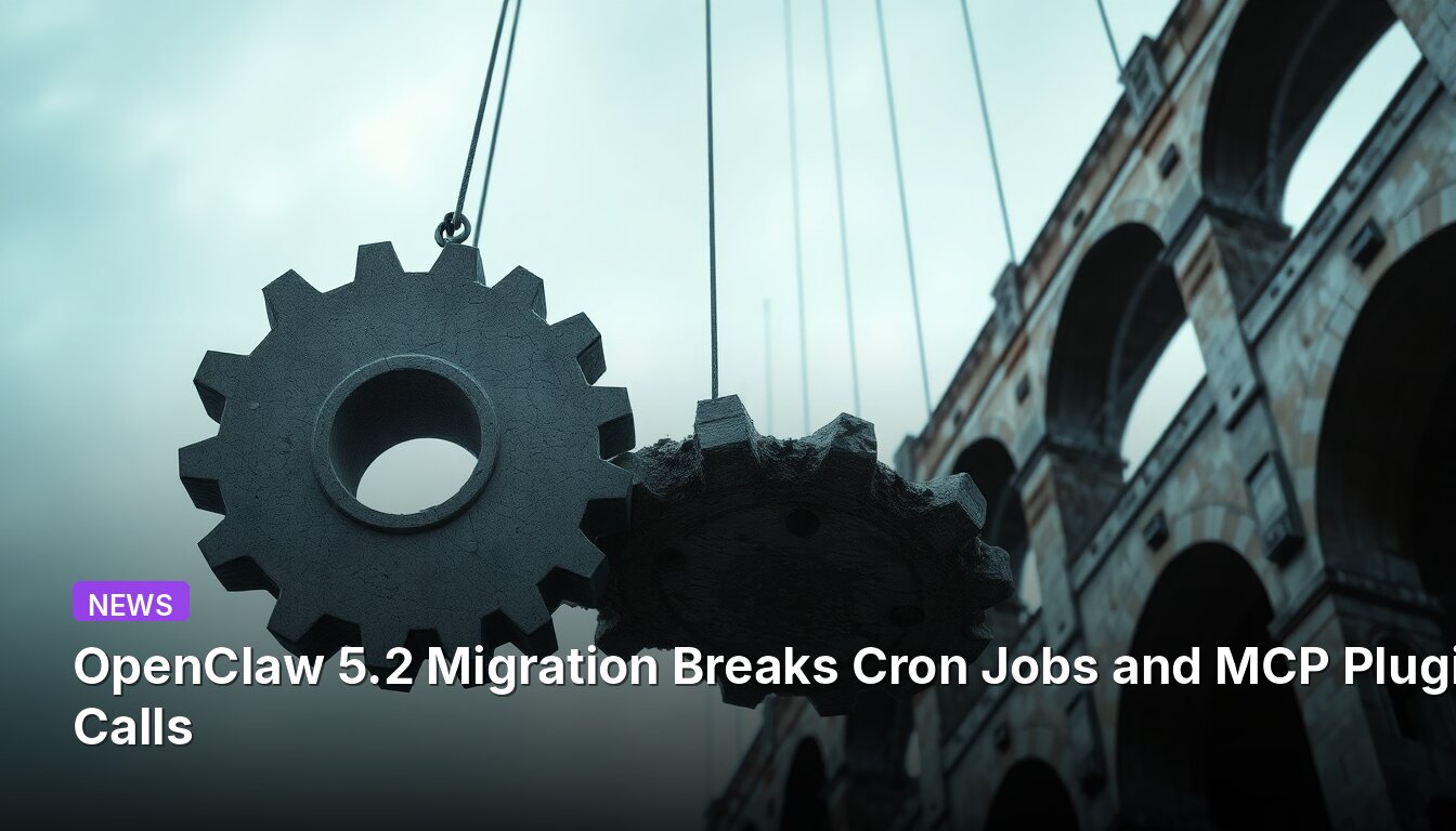 OpenClaw 5.2 Migration Breaks Cron Jobs and MCP Plugin Calls