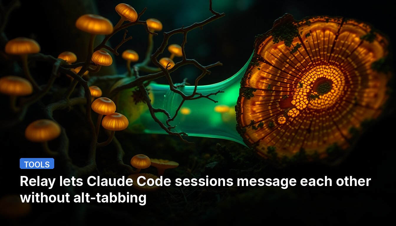 Relay lets Claude Code sessions message each other without alt-tabbing