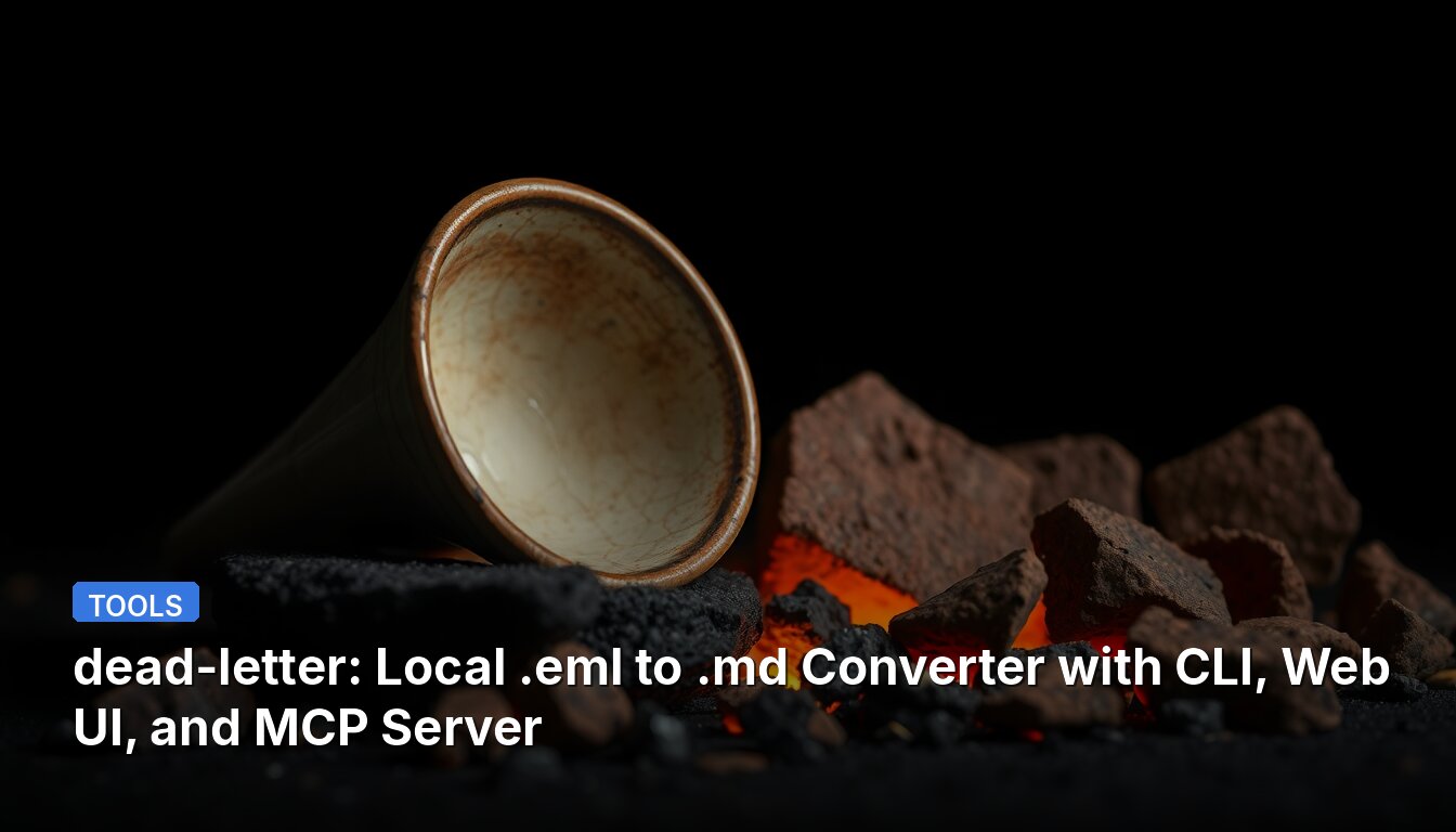 dead-letter: Local .eml to .md Converter with CLI, Web UI, and MCP Server