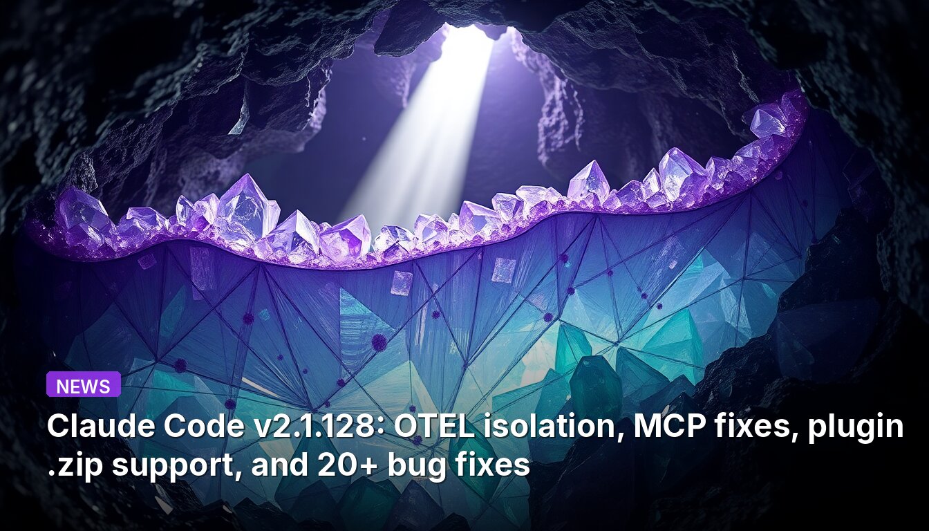 Claude Code v2.1.128: OTEL isolation, MCP fixes, plugin .zip support, and 20+ bug fixes