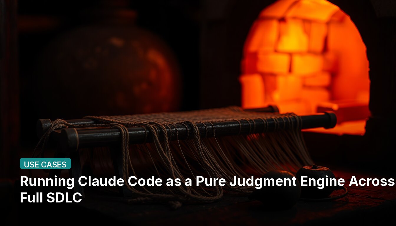 Running Claude Code as a Pure Judgment Engine Across the Full SDLC