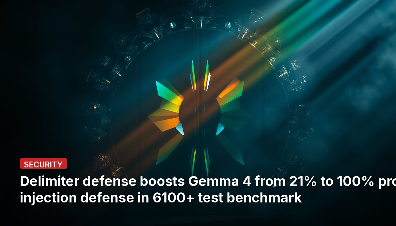 Delimiter defense boosts Gemma 4 from 21% to 100% prompt injection defense in 6100+ test benchmark