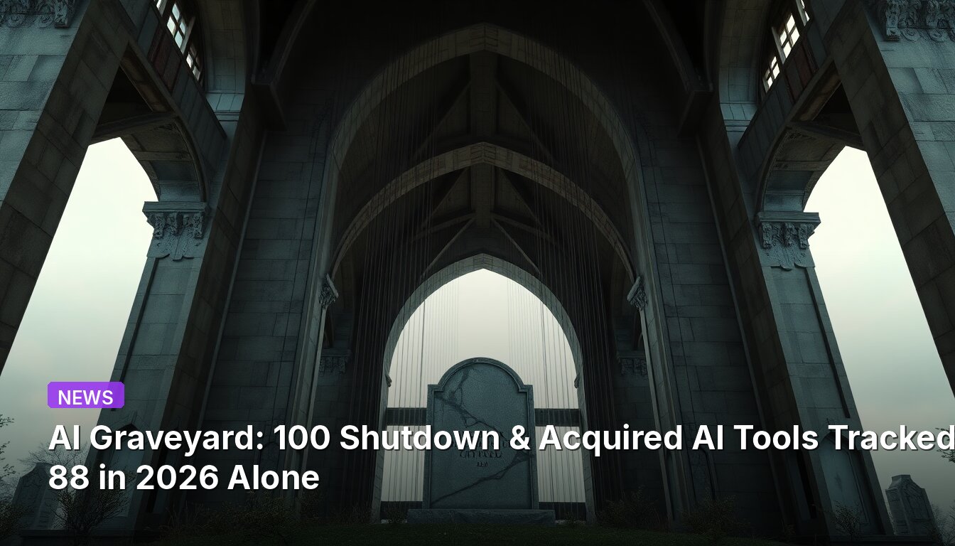 AI Graveyard: 100 Shutdown & Acquired AI Tools Tracked – 88 in 2026 Alone