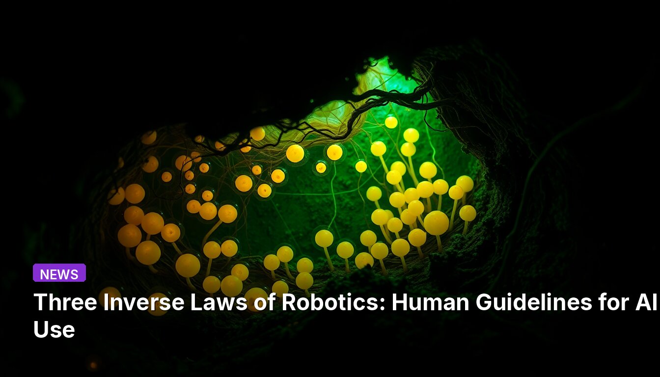Three Inverse Laws of Robotics: Human Guidelines for AI Use