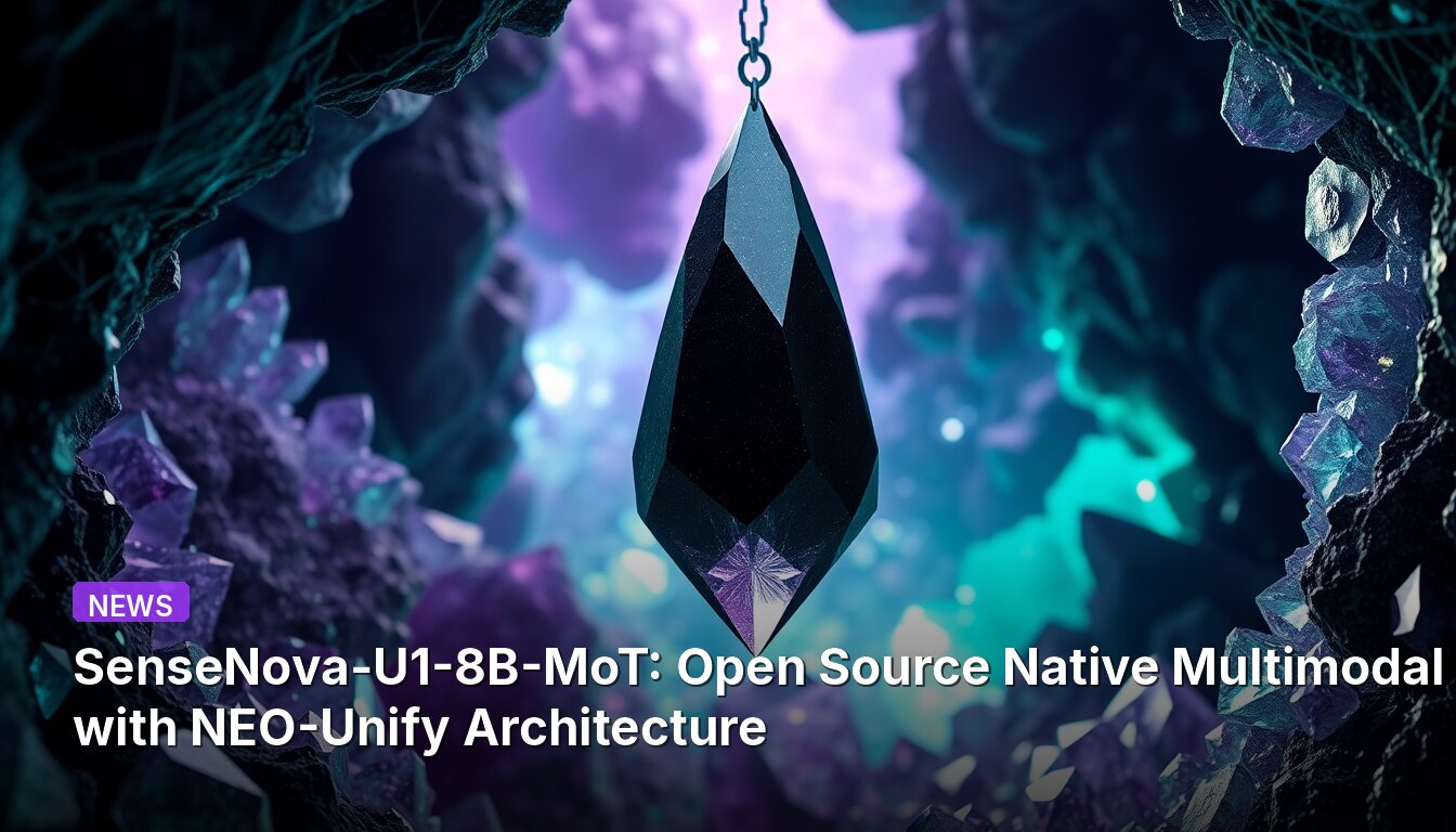 SenseNova-U1-8B-MoT: Open Source Native Multimodal Model with NEO-Unify Architecture