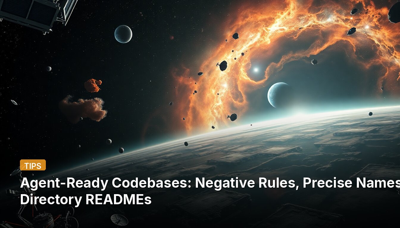 Agent-Ready Codebases: Negative Rules, Precise Names, Directory READMEs