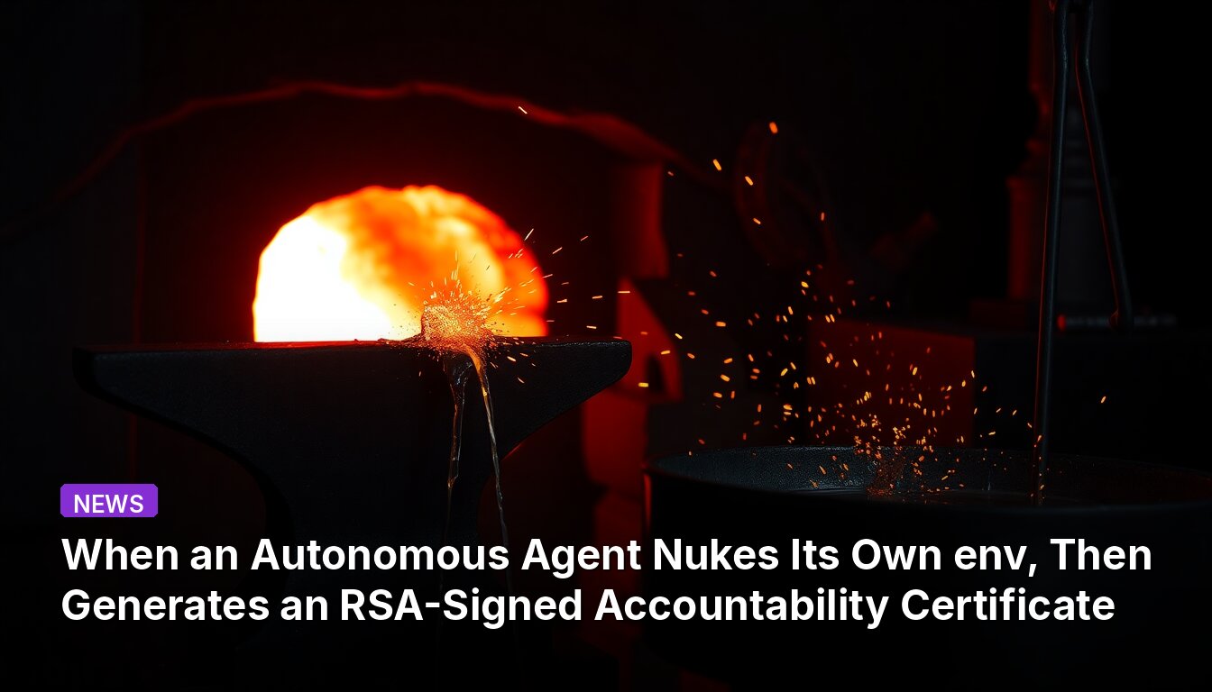 When an Autonomous Agent Nukes Its Own env, Then Generates an RSA-Signed Accountability Certificate