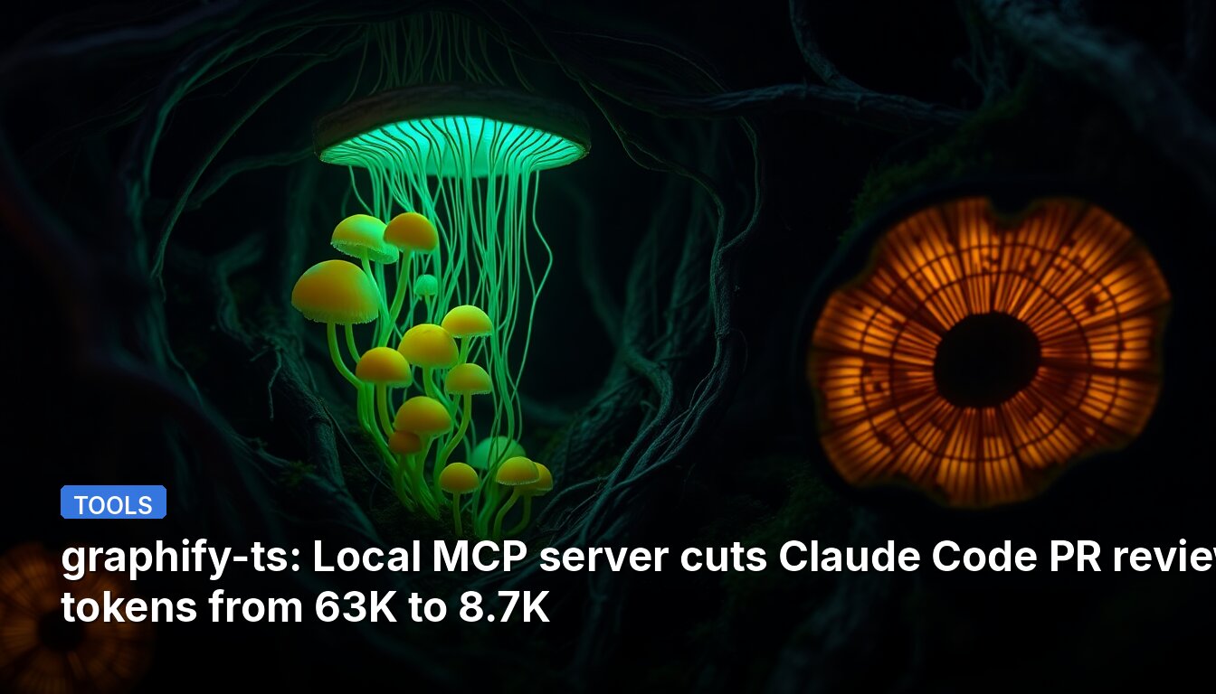 graphify-ts: Local MCP server cuts Claude Code PR review tokens from 63K to 8.7K