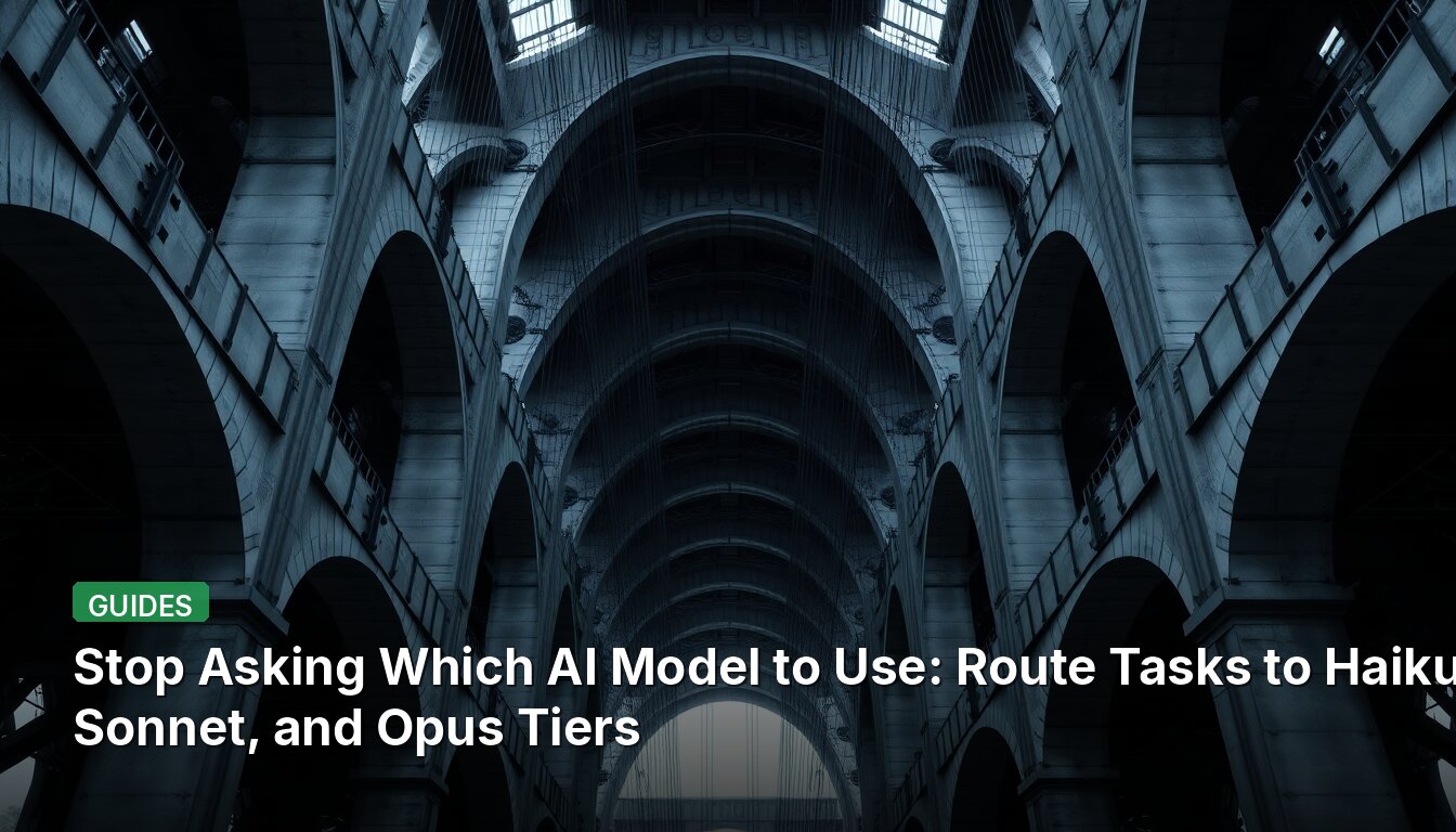 Stop Asking Which AI Model to Use: Route Tasks to Haiku, Sonnet, and Opus Tiers