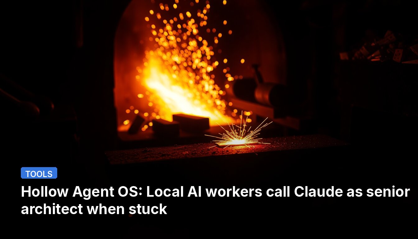 Hollow Agent OS: Local AI workers call Claude as senior architect when stuck