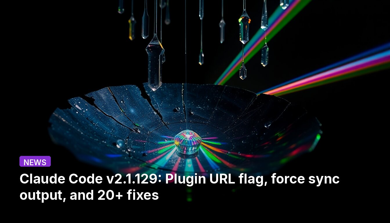 Claude Code v2.1.129: Plugin URL flag, force sync output, and 20+ fixes