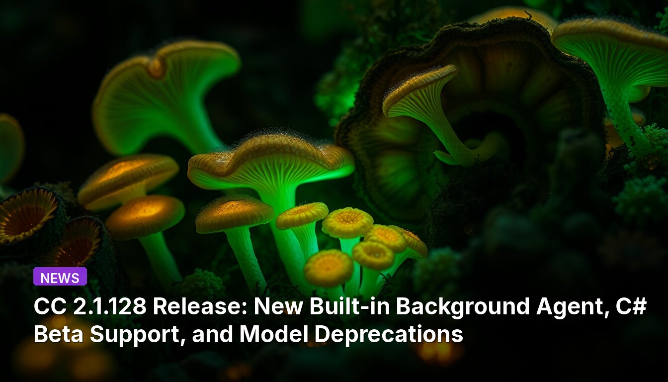 CC 2.1.128 Release: New Built-in Background Agent, C# Beta Support, and Model Deprecations
