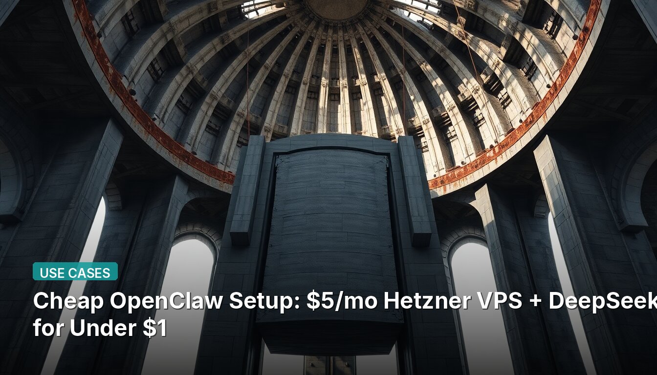 Cheap OpenClaw Setup: $5/mo Hetzner VPS + DeepSeek API for Under $1