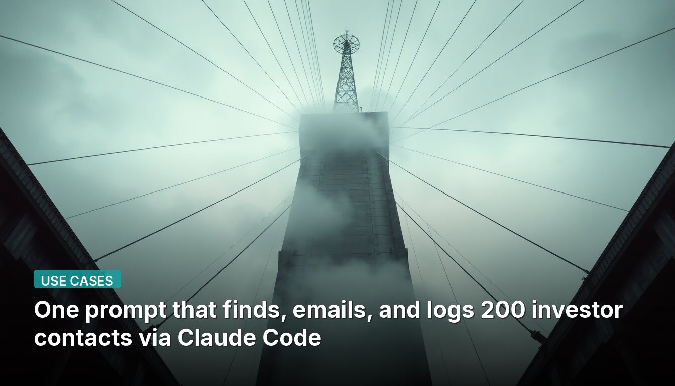 One prompt that finds, emails, and logs 200 investor contacts via Claude Code