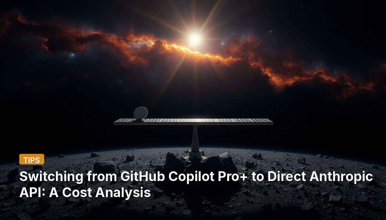 Switching from GitHub Copilot Pro+ to Direct Anthropic API: A Cost Analysis