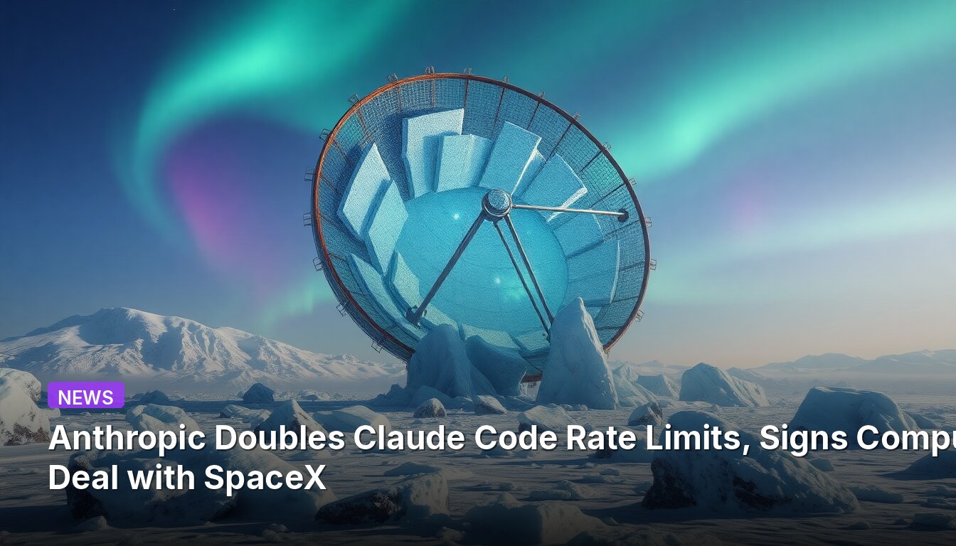 Anthropic Doubles Claude Code Rate Limits, Signs Compute Deal with SpaceX