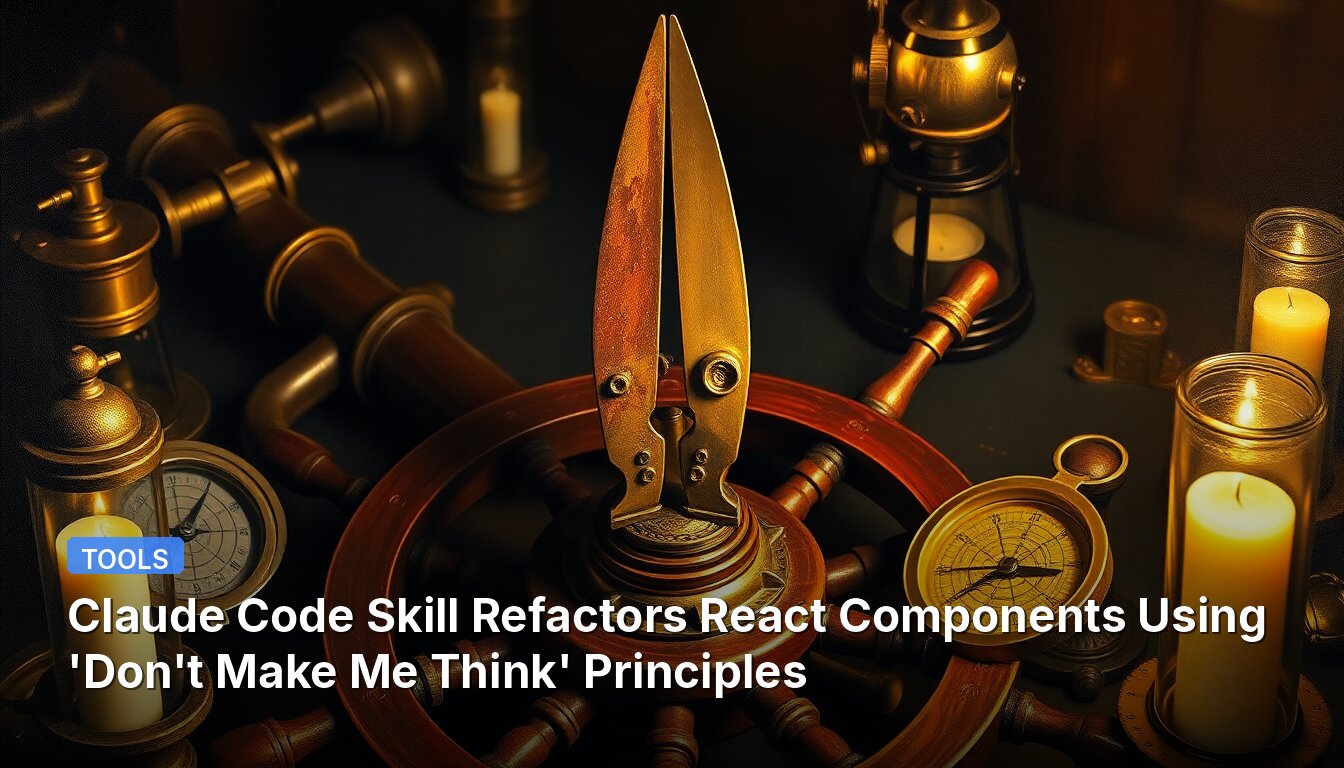 Claude Code Skill Refactors React Components Using 'Don't Make Me Think' Principles