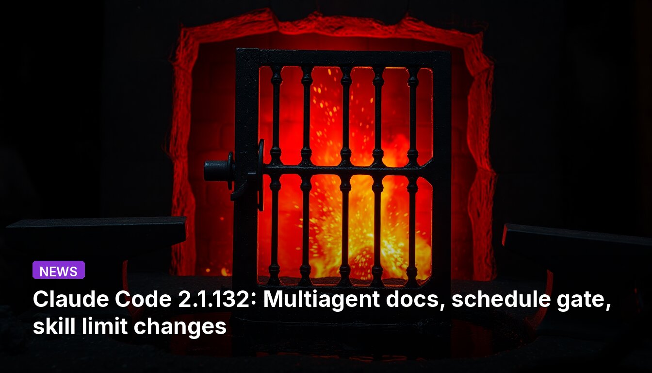 Claude Code 2.1.132: Multiagent docs, schedule gate, skill limit changes