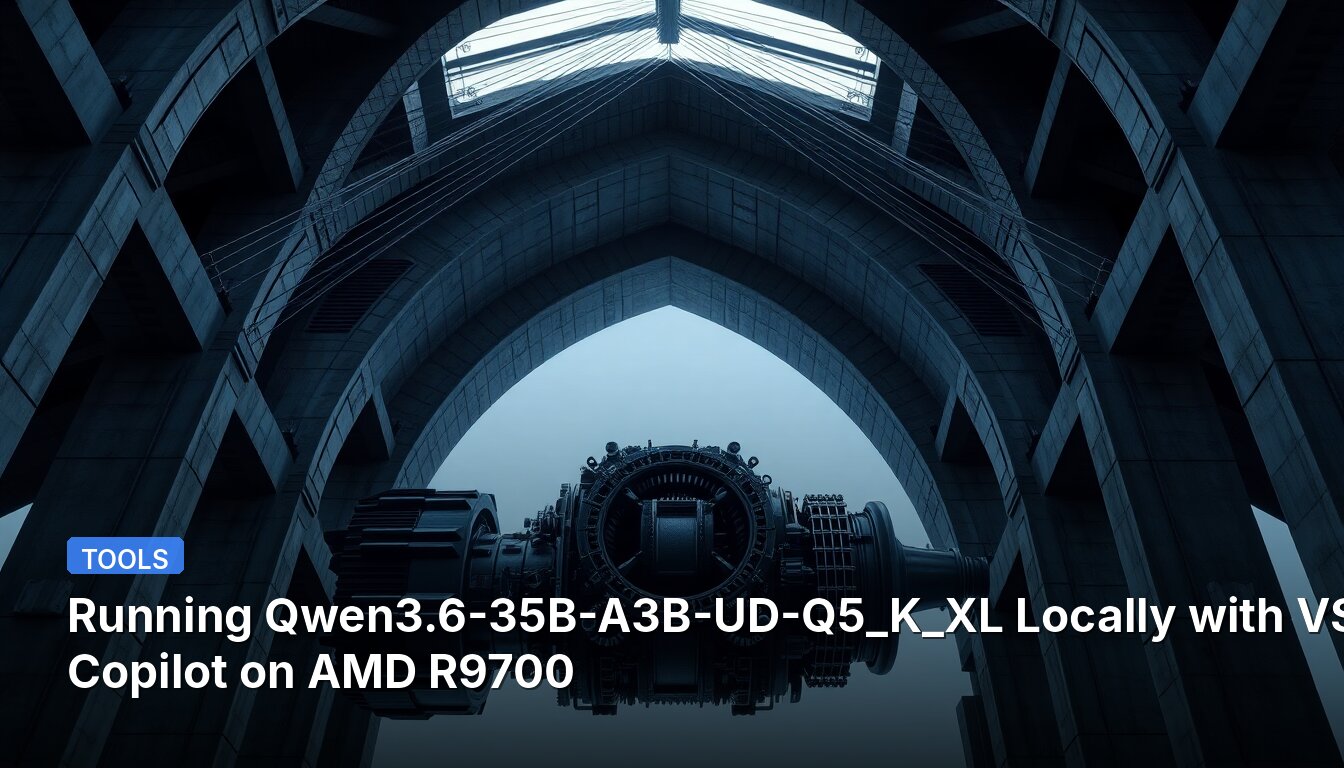 Running Qwen3.6-35B-A3B-UD-Q5_K_XL Locally with VS Code Copilot on AMD R9700