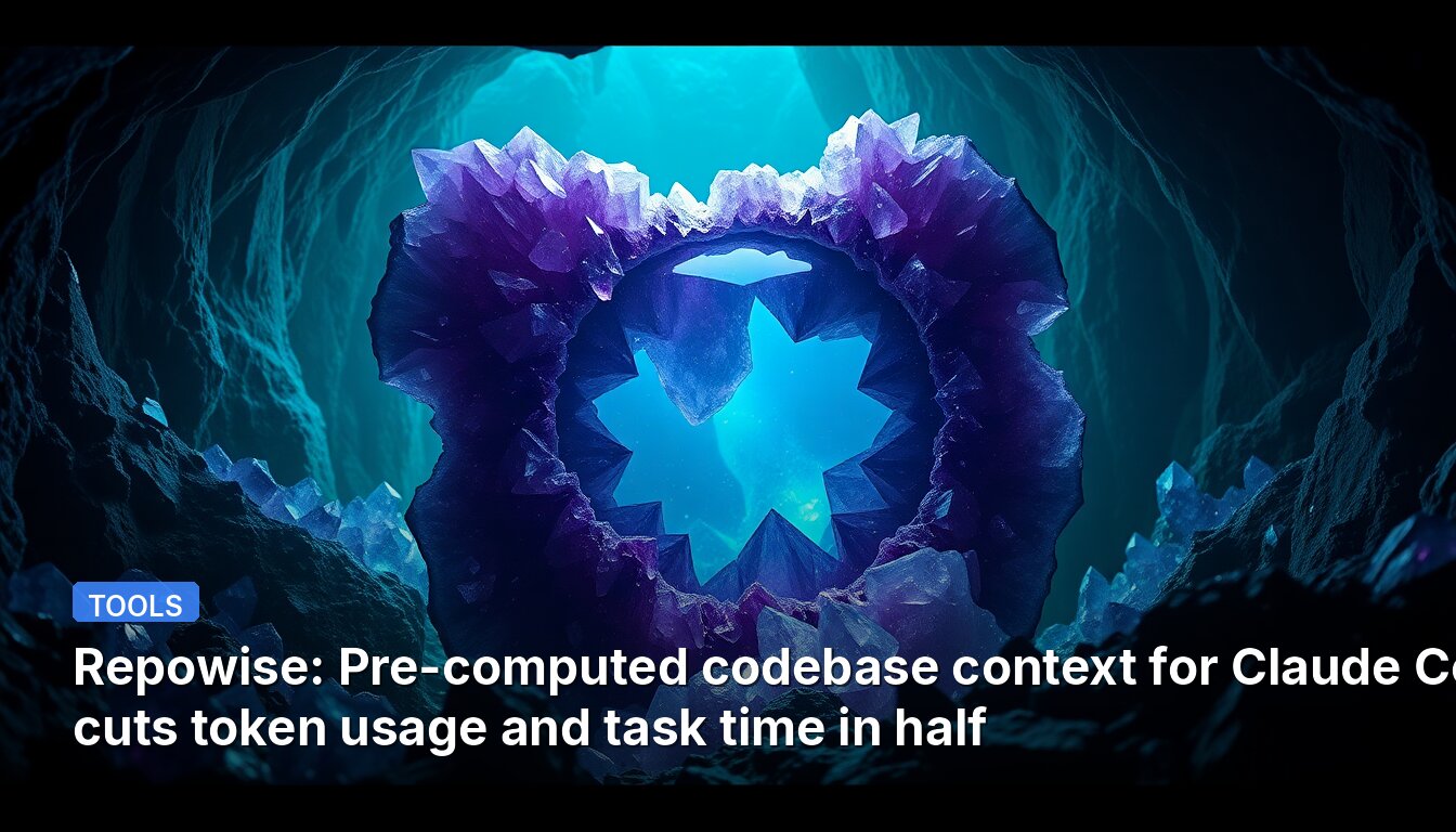 Repowise: Pre-computed codebase context for Claude Code cuts token usage and task time in half