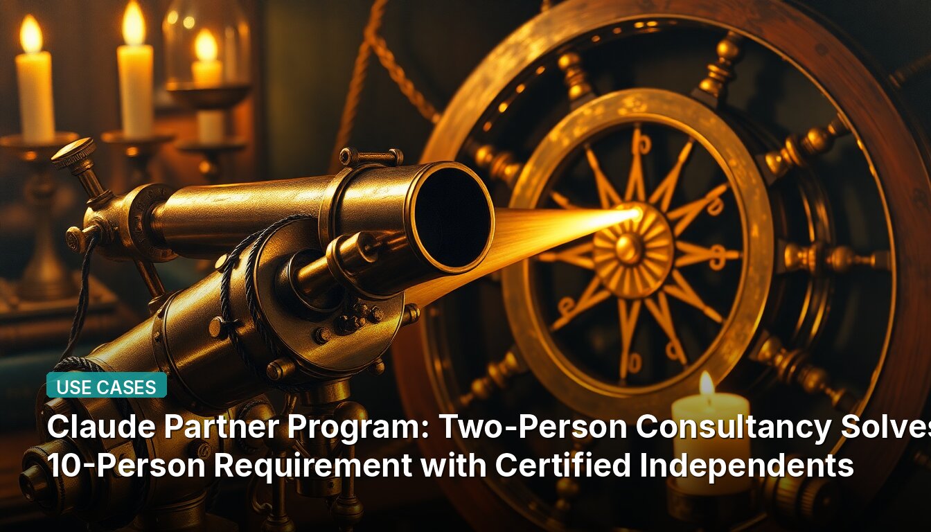 Claude Partner Program: Two-Person Consultancy Solves 10-Person Requirement with Certified Independents