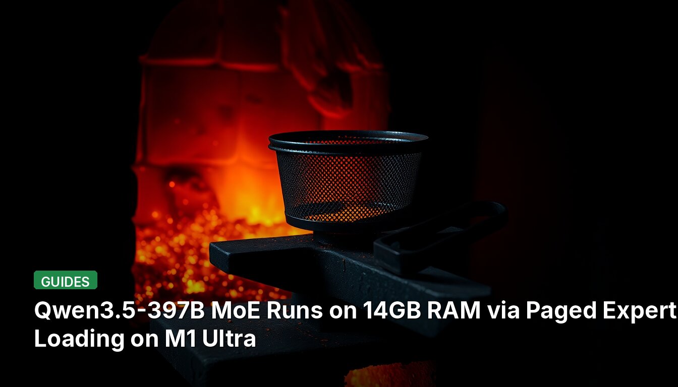 Qwen3.5-397B MoE Runs on 14GB RAM via Paged Expert Loading on M1 Ultra