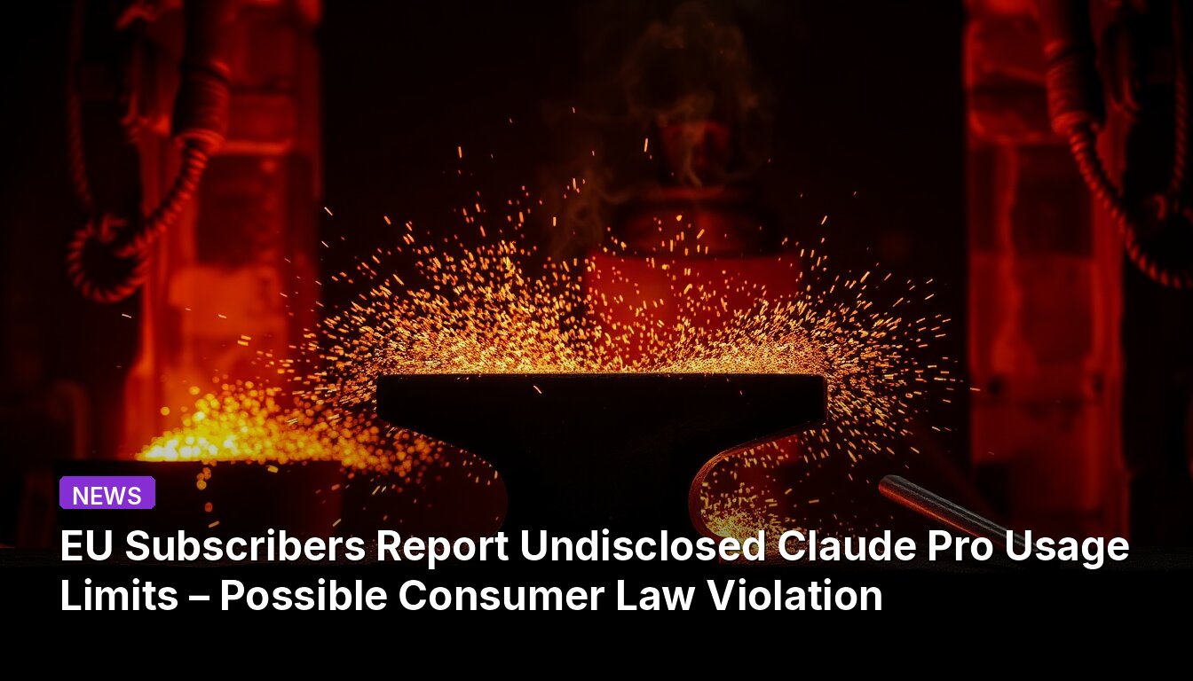 EU Subscribers Report Undisclosed Claude Pro Usage Limits – Possible Consumer Law Violation