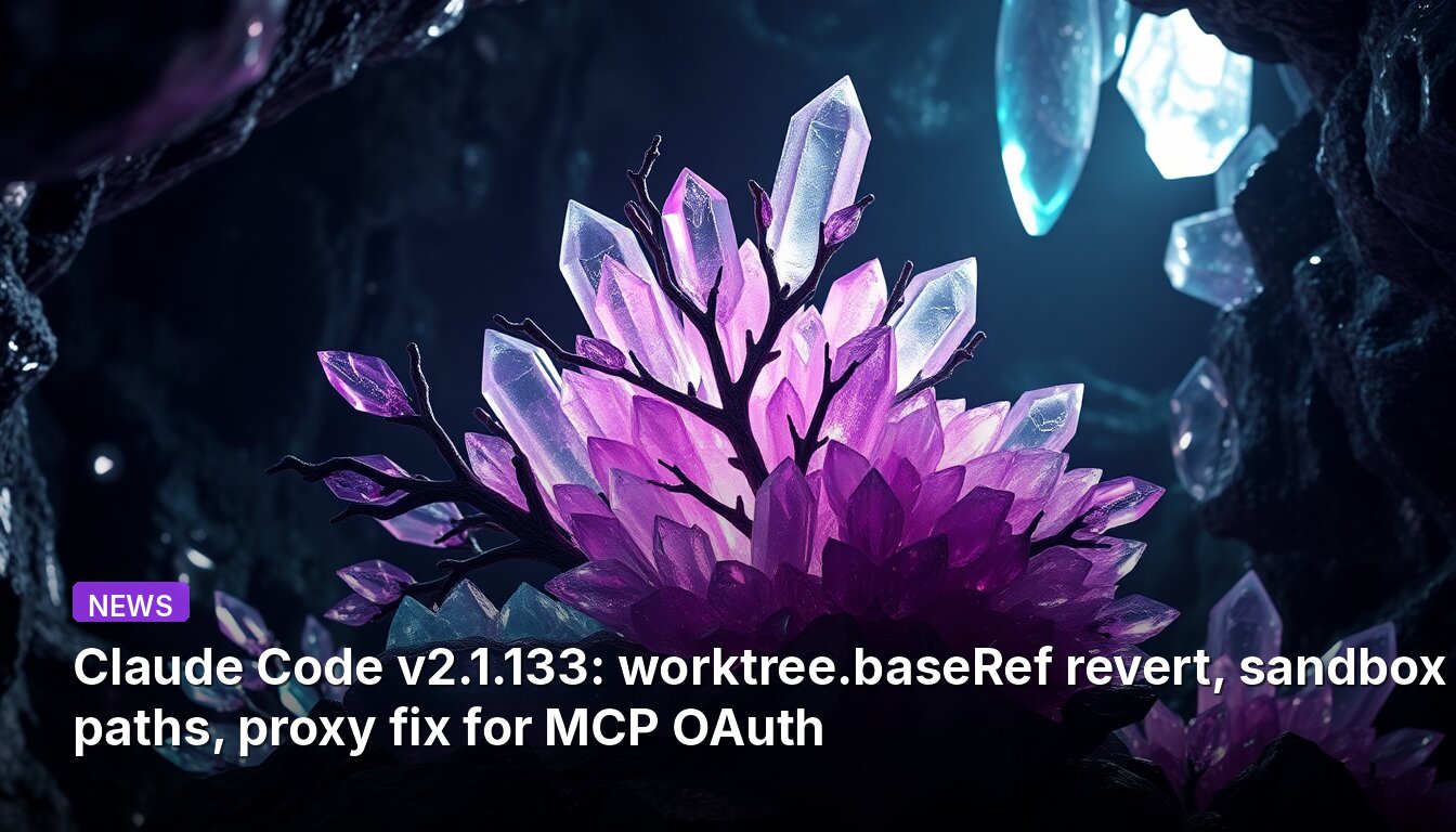 Claude Code v2.1.133: worktree.baseRef revert, sandbox paths, proxy fix for MCP OAuth