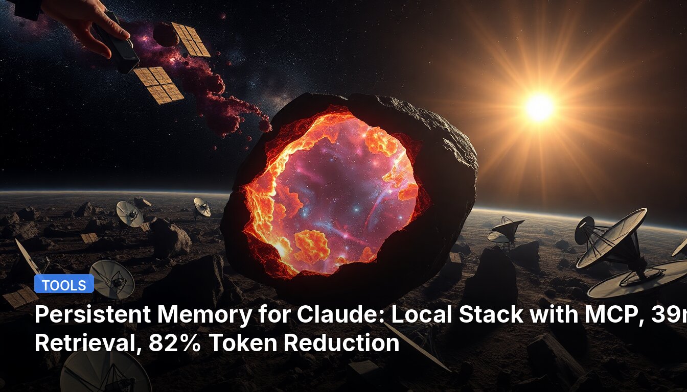 Persistent Memory for Claude: Local Stack with MCP, 39ms Retrieval, 82% Token Reduction
