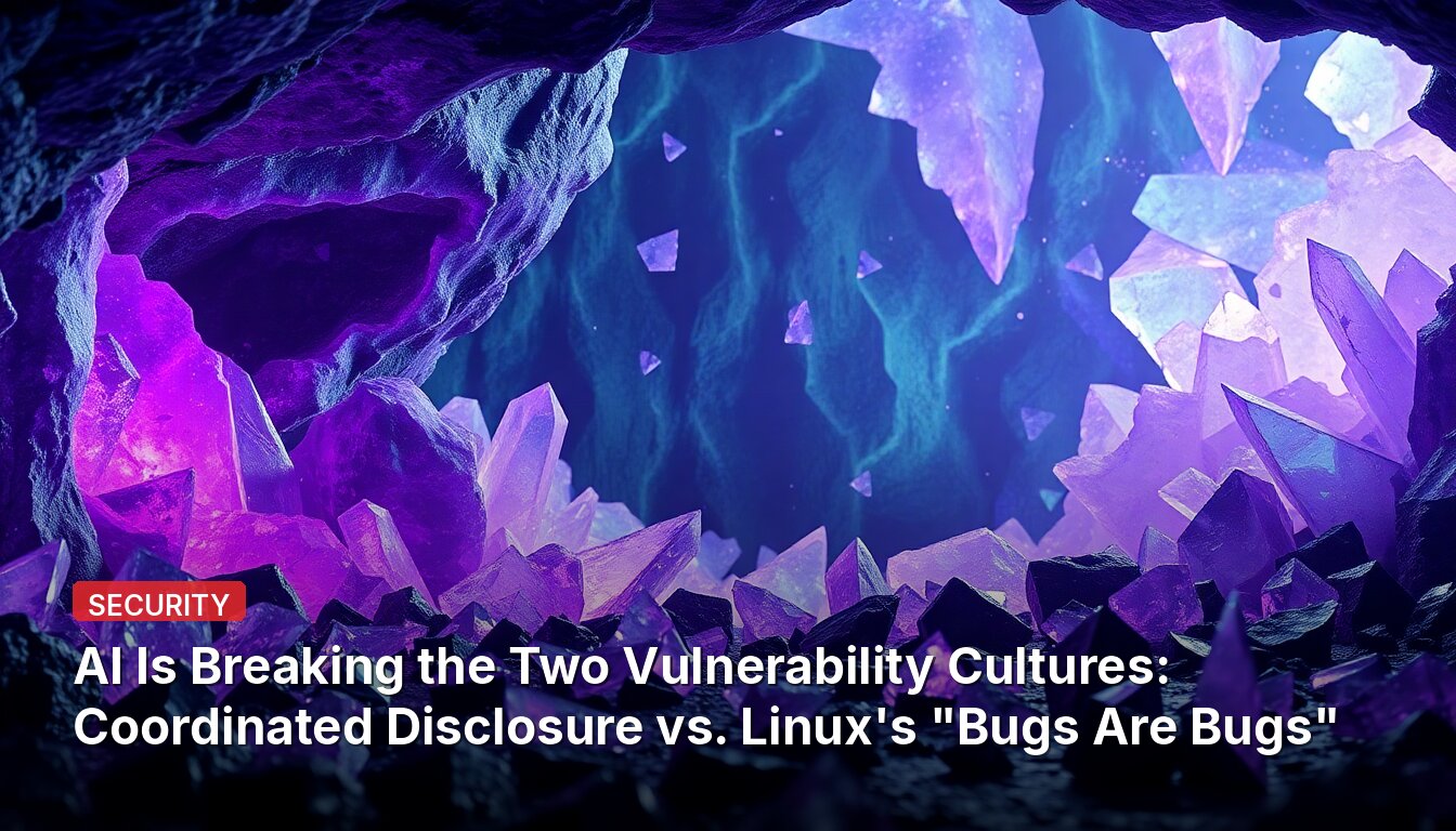 AI Is Breaking the Two Vulnerability Cultures: Coordinated Disclosure vs. Linux's "Bugs Are Bugs"