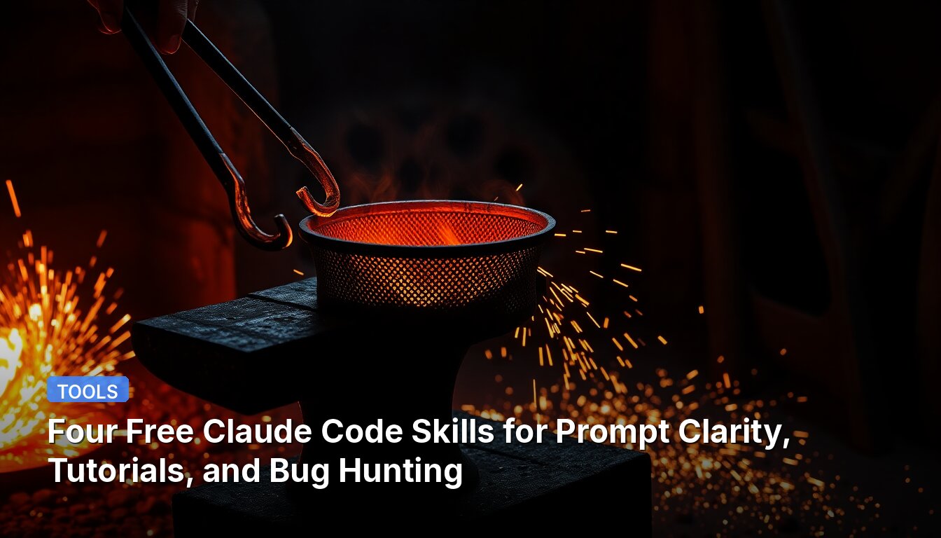 Four Free Claude Code Skills for Prompt Clarity, Tutorials, and Bug Hunting